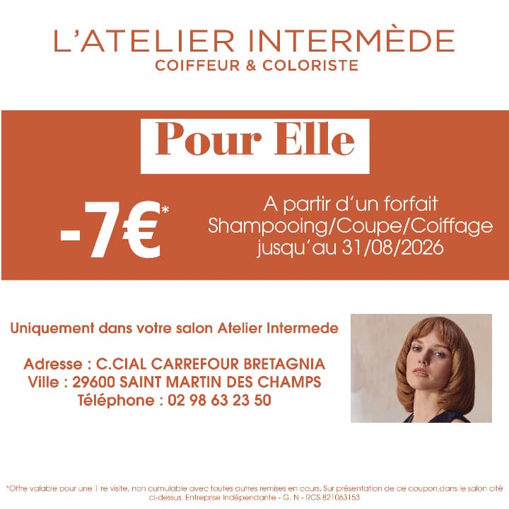 Bon première visite -7€ pour Elle