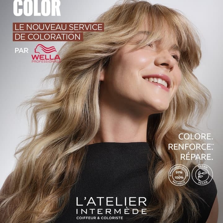 Supernatural color signé Wella, le nouveau service de coloration naturelle aux 16 tanins est désormais disponible dans votre salon de coiffure L'Atelier Intermède de Grez-Neuville, à 2 pas du Lion d' Angers en Anjou !